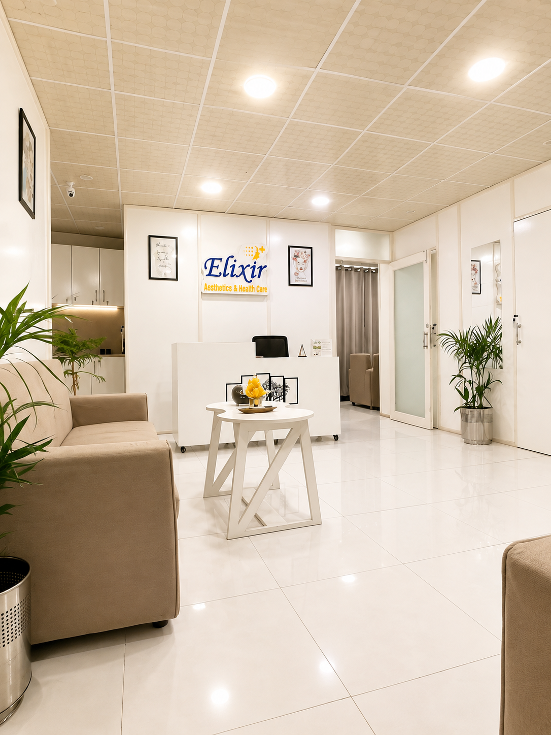 Elixir Aesthetics Multan clinic interior in Model Town Multan